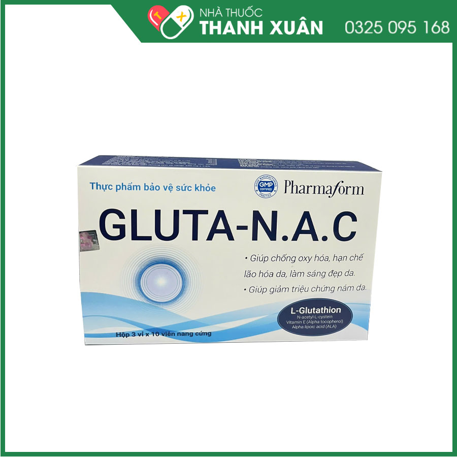 Viên uống GLUTA-N.A.C hỗ trợ chống lão hóa, sáng đẹp da